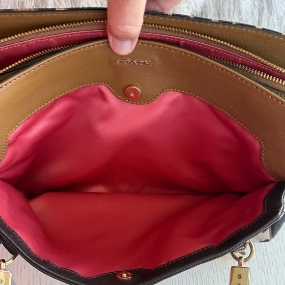 Coach Madison Kimberly Ocelot Print Fabric and Leather - Picture 10 of 13